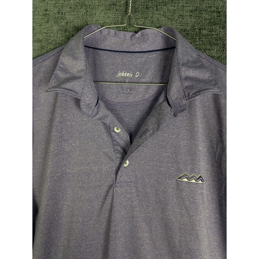 Johnnie-O Polo Shirt Mens L Purple Performance Golf Course‎ Stretch Short Sleeve